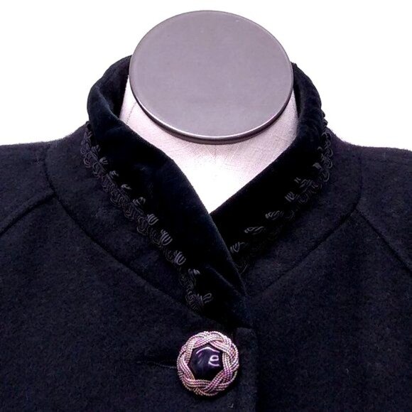 Lady Suzette 18/20 Wool Overcoat Padded Shoulders Raglan Sleeves USA EUC - Picture 3 of 11